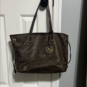 Michael Kors Brown Leather Tote Bag